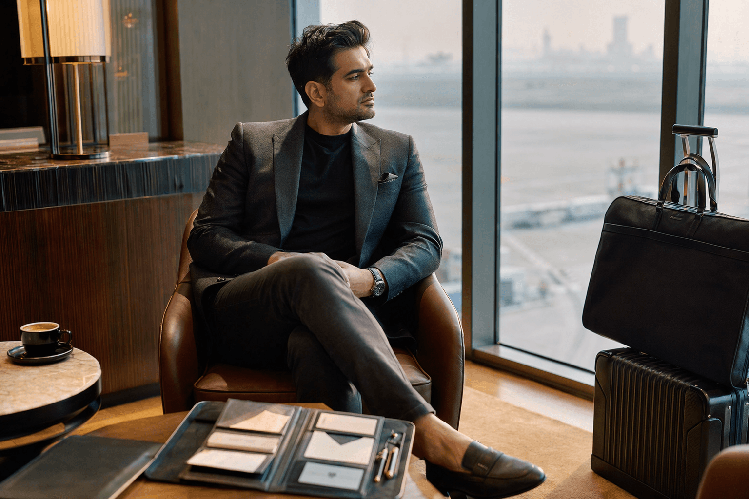 Pre-departure planning for founder travel with premium airport and concierge coordination
